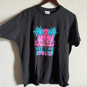 Southern Spirit Black Miami Vice Retro Graphic T-Shirt